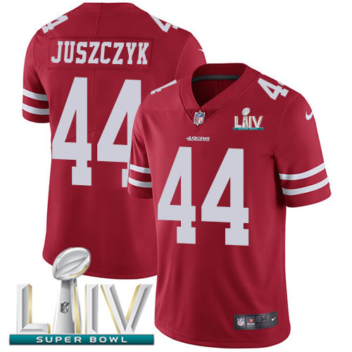 San Francisco 49ers Nike #44 Kyle Juszczyk Red Super Bowl LIV 2020 Team Color Youth Stitched NFL Vapor Untouchable Limited Jersey
